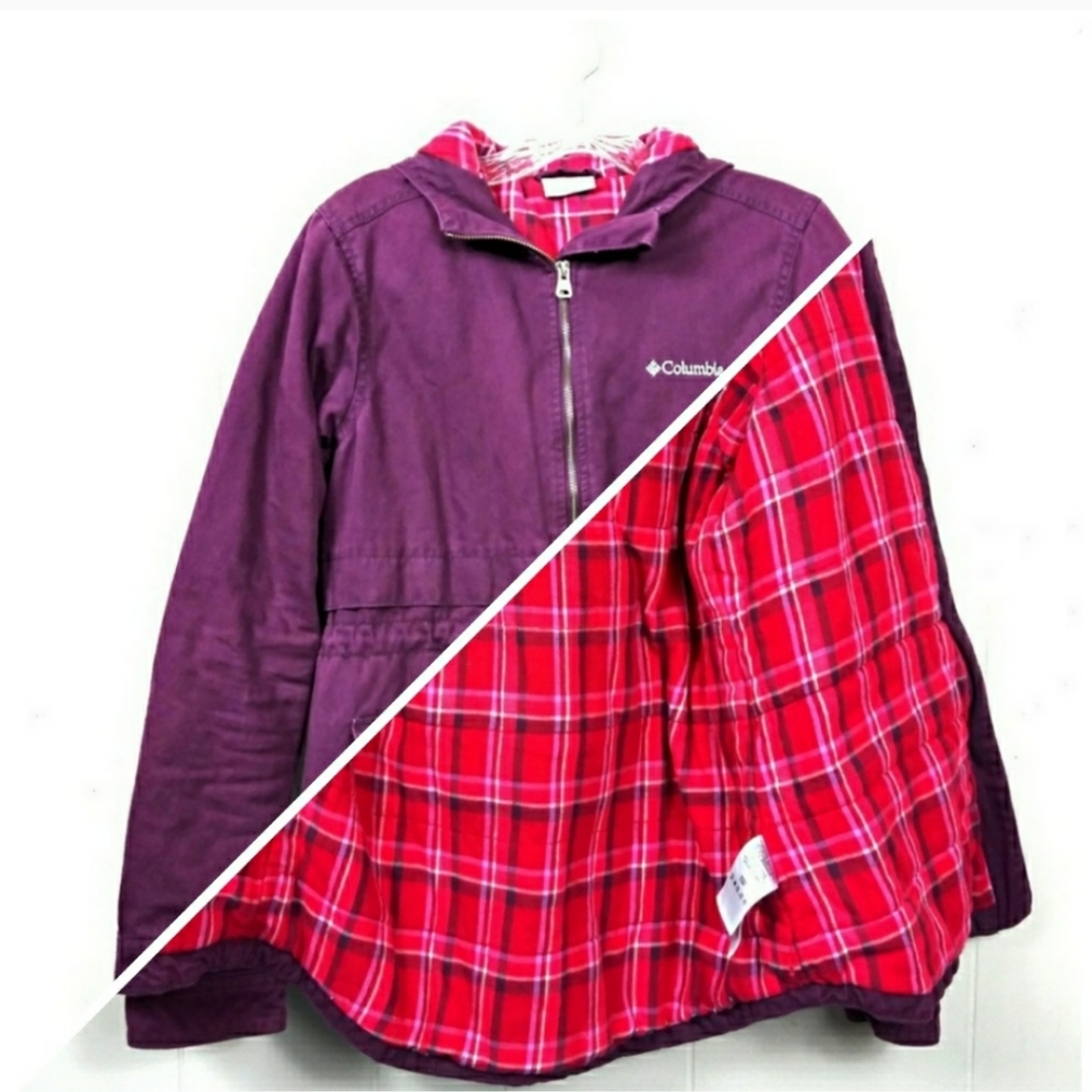 Columbia Cotton canvas jacket flannel lined XS